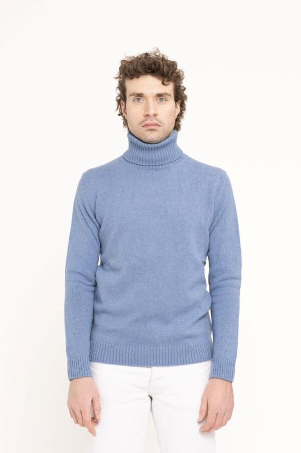 MEN'S HIGH NECK IN PLAIN KNIT - Image 4