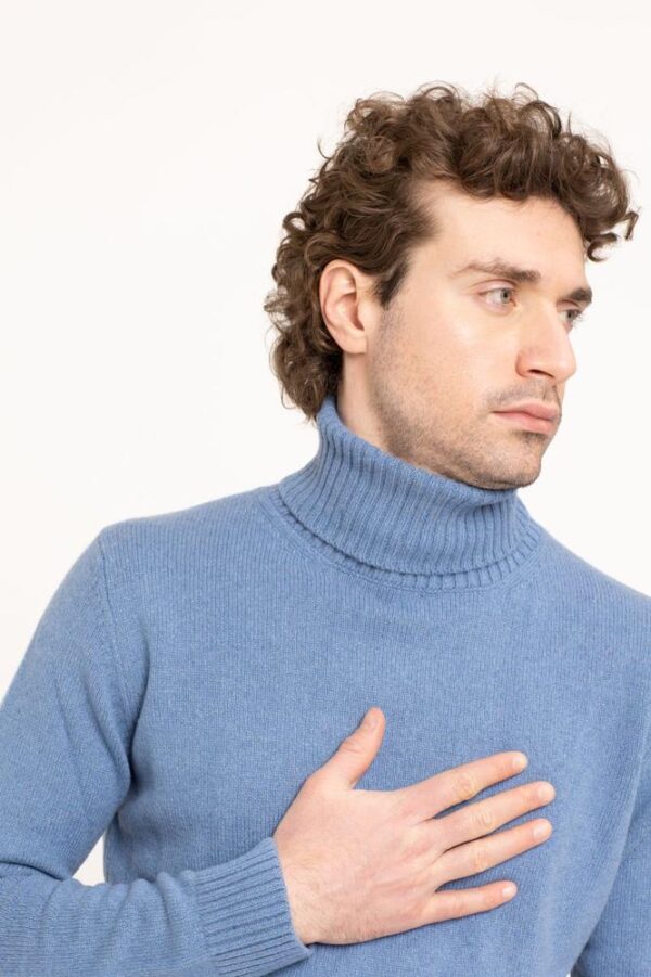 MEN'S HIGH NECK IN PLAIN KNIT - Image 3