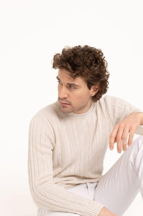 MEN'S BRAIDED CREWNECK 2 THREADS - Image 3