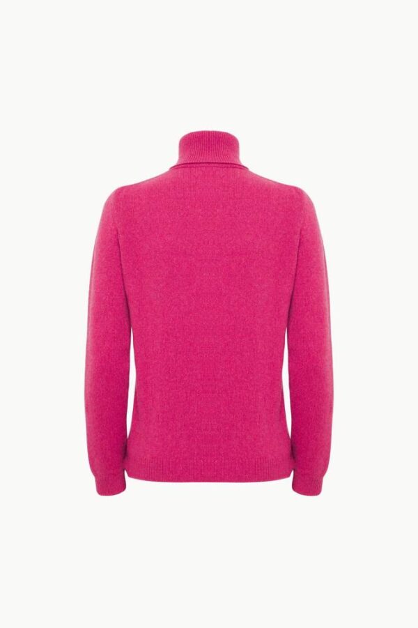 Women’s Recycled Cashmere Ribbed Turtleneck – 1x1 Knit Elegance - Image 2