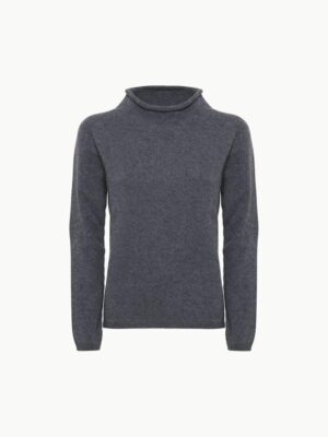 Women’s Luxury Cashmere Funnel Neck Sweater – 2-Ply Seamless Knit