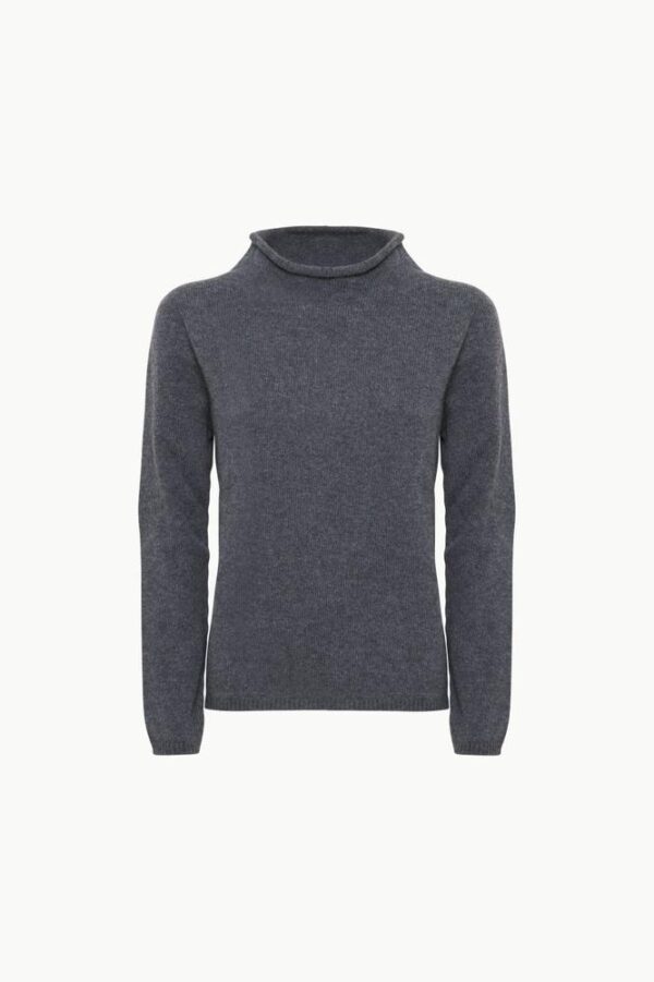 Women’s Luxury Cashmere Funnel Neck Sweater – 2-Ply Seamless Knit