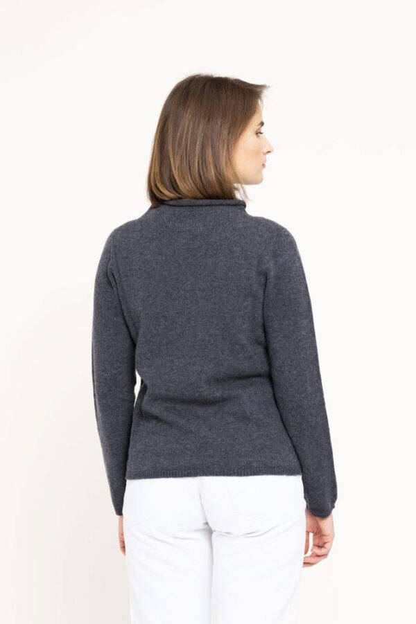 Women’s Luxury Cashmere Funnel Neck Sweater – 2-Ply Seamless Knit - Image 5