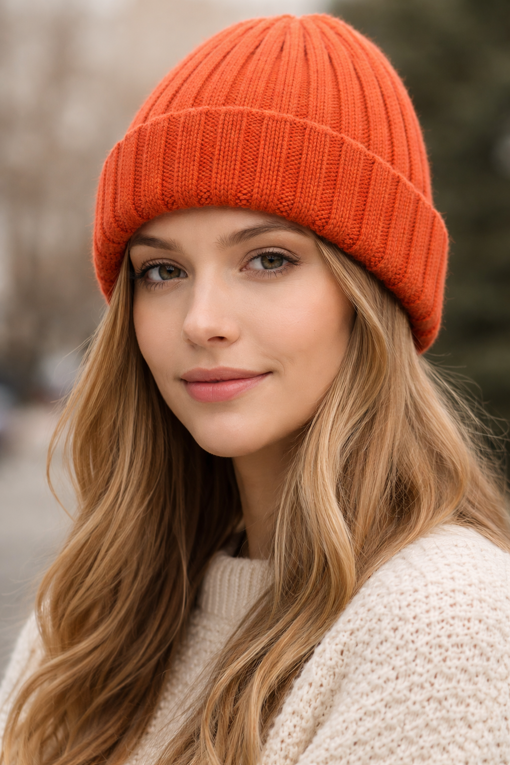Unisex Ribbed Beanie in 100% Recycled Cashmere – Made in Tuscany - Image 8
