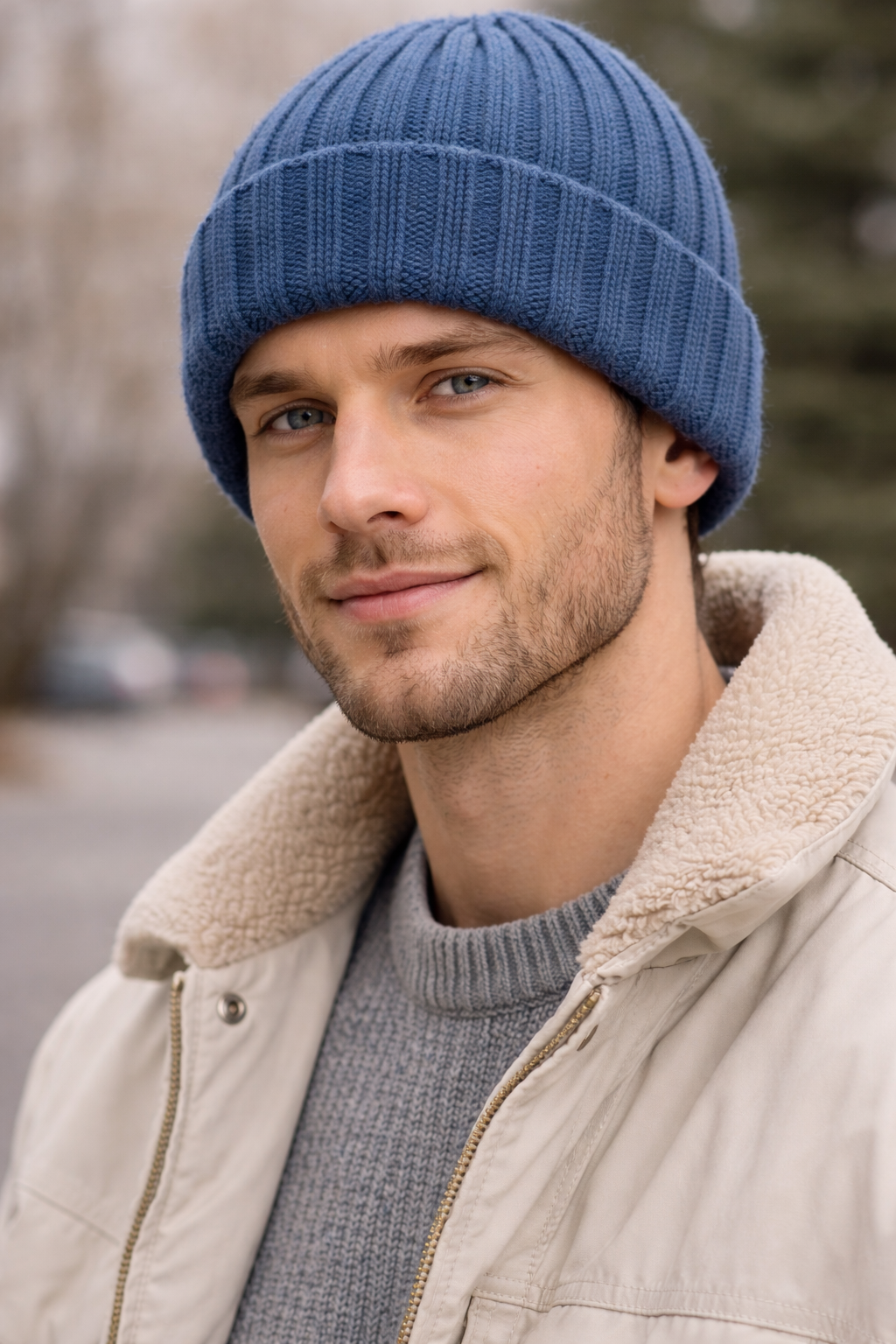 Unisex Ribbed Beanie in 100% Recycled Cashmere – Made in Tuscany - Image 10