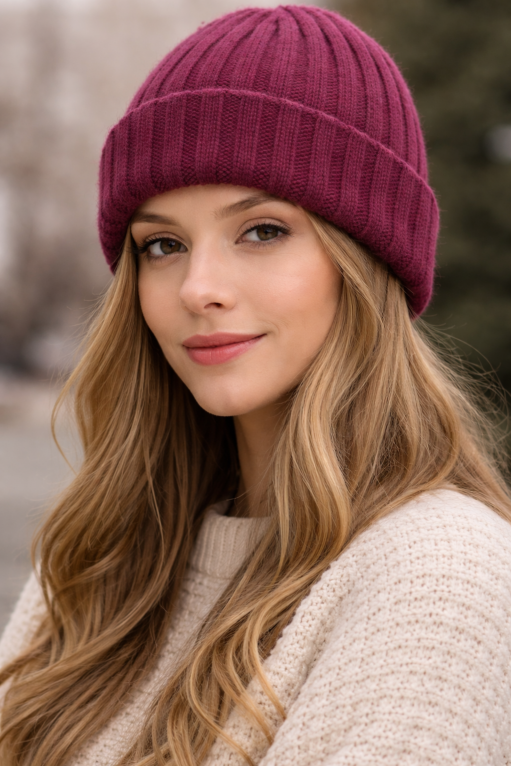 Unisex Ribbed Beanie in 100% Recycled Cashmere – Made in Tuscany - Image 11