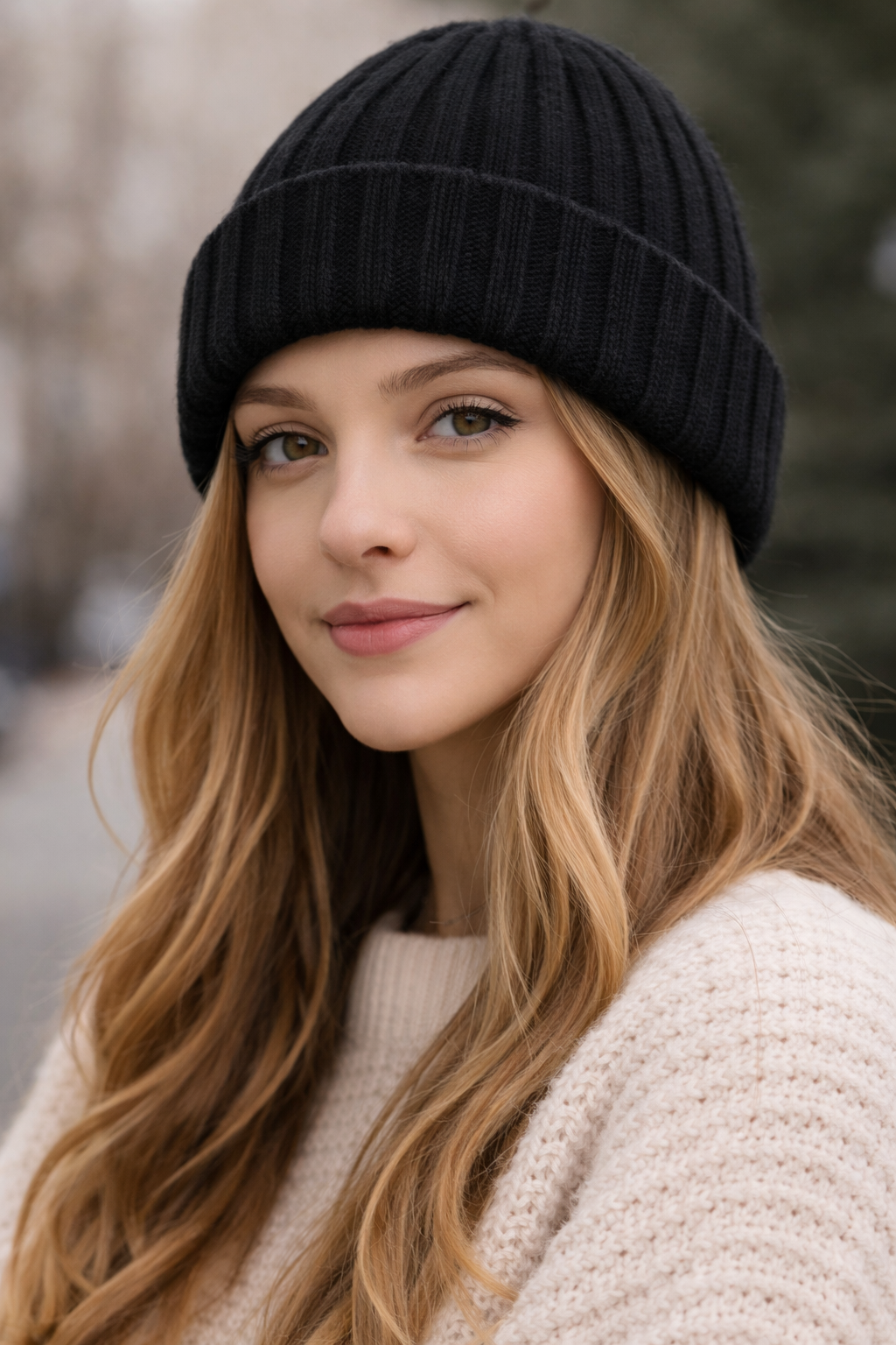 Unisex Ribbed Beanie in 100% Recycled Cashmere – Made in Tuscany - Image 12