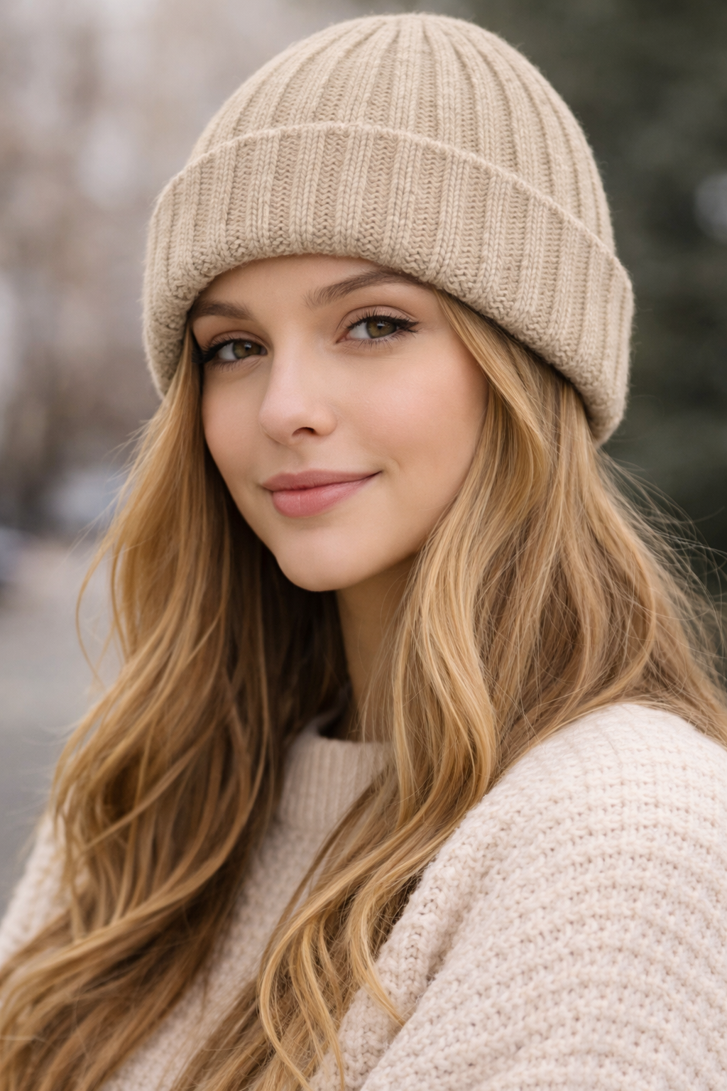 Unisex Ribbed Beanie in 100% Recycled Cashmere – Made in Tuscany - Image 13