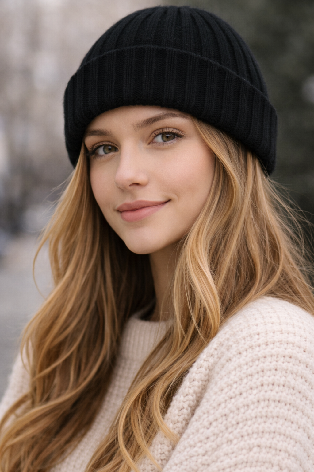 Unisex Ribbed Beanie in 100% Recycled Cashmere – Made in Tuscany - Image 15