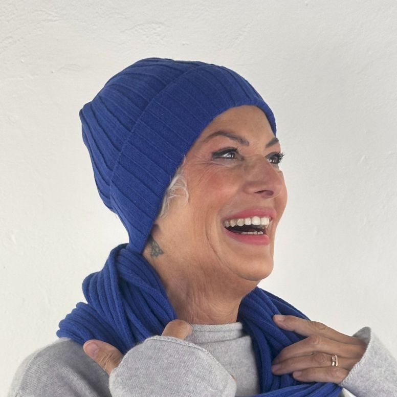 Unisex Ribbed Beanie in 100% Recycled Cashmere – Made in Tuscany - Image 2