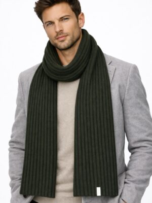 30x180 cm Ribbed Scarf in 100% Cashmere – Made in Italy | Due Toscani